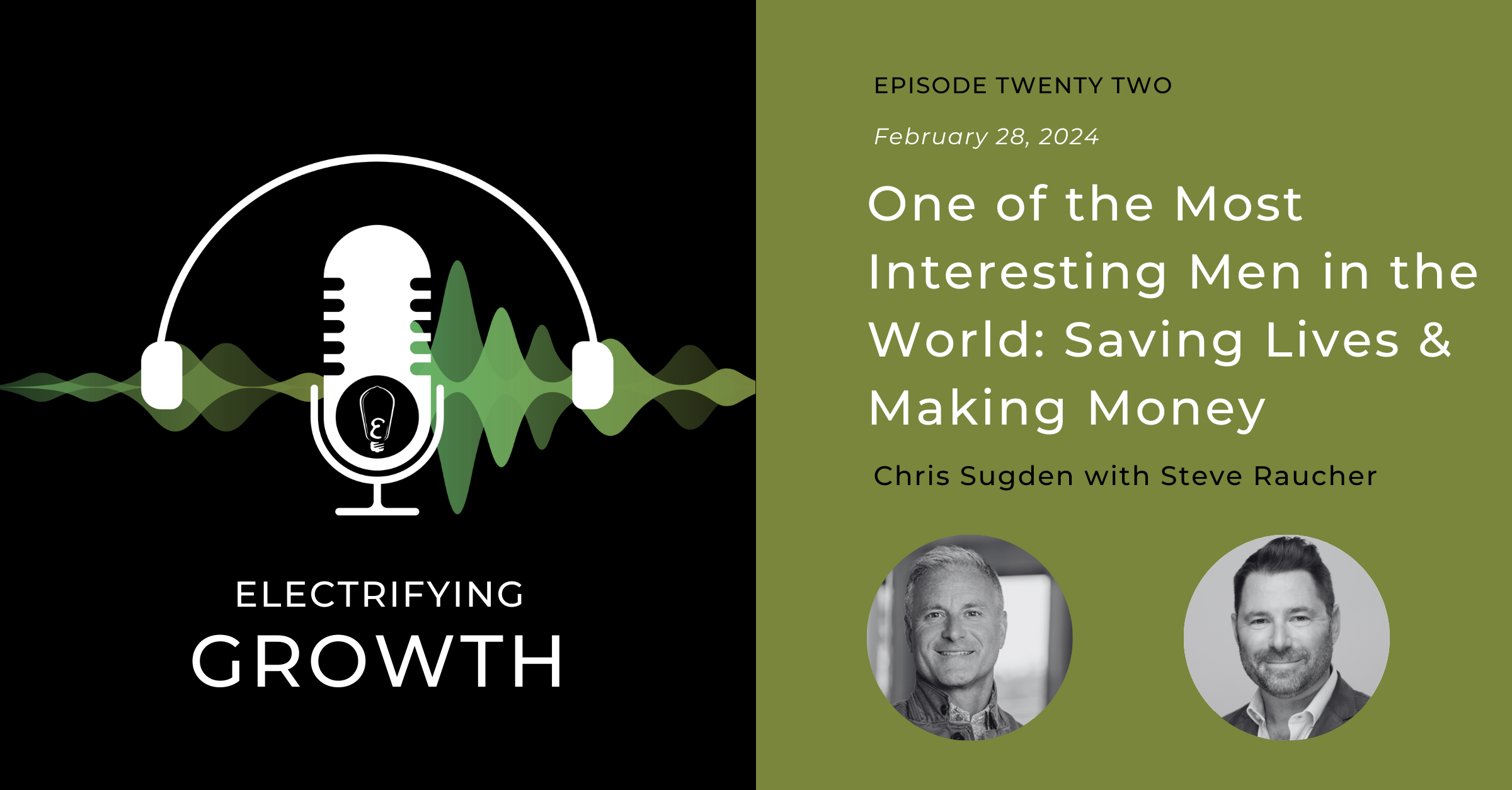Electrifying Growth Episode 22: One of the Most Interesting Men in the World: Saving Lives and Making Money with Steve Raucher