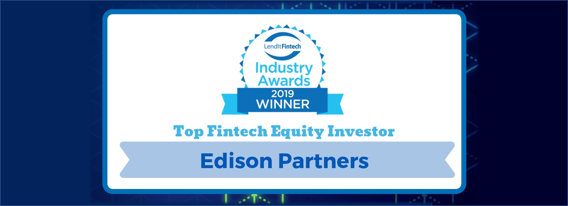 Edison Partners Named Top Fintech Equity Investor